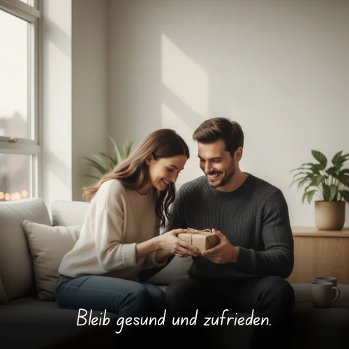 Bleib gesund und zufrieden