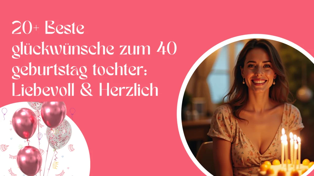 20+ Beste glückwünsche zum 40 geburtstag tochter: Liebevoll & Herzlich