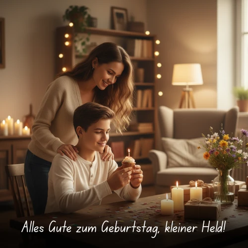 Alles Gute zum Geburtstag, kleiner Held!