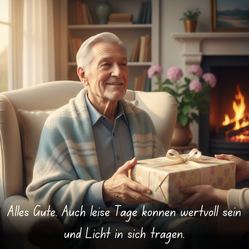 Alles Gute. Auch leise Tage können wertvoll sein und Licht in sich tragen