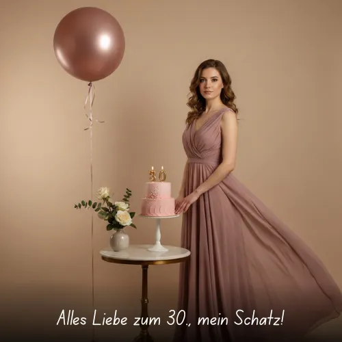 Alles Liebe zum 30., mein Schatz!