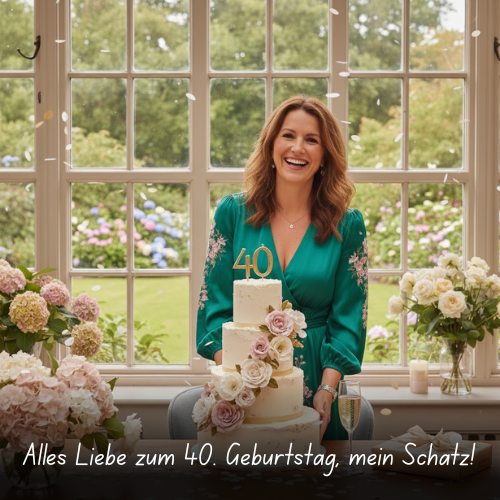 Alles Liebe zum 40. Geburtstag, mein Schatz!