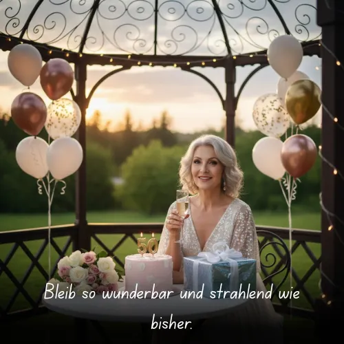 Bleib so wunderbar und strahlend wie bisher