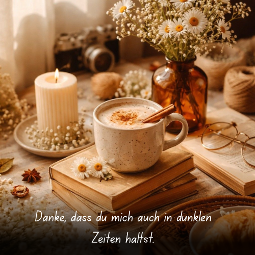 Danke, dass du mich auch in dunklen Zeiten hältst