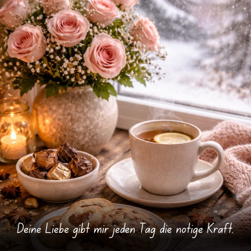 Deine Liebe gibt mir jeden Tag die nötige Kraft