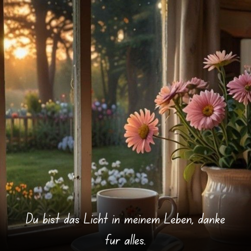 Du bist das Licht in meinem Leben, danke für alles