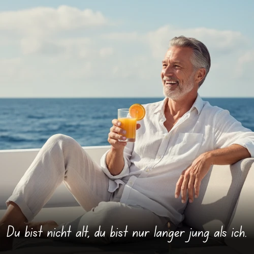 Du bist nicht alt, du bist nur länger jung als ich