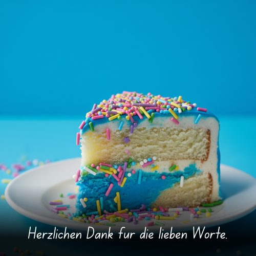 Herzlichen Dank für die lieben Worte