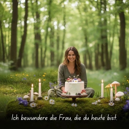 Ich bewundere die Frau, die du heute bist