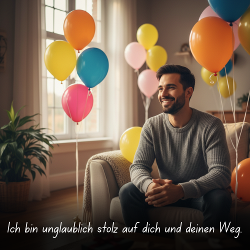 Ich bin unglaublich stolz auf dich und deinen Weg
