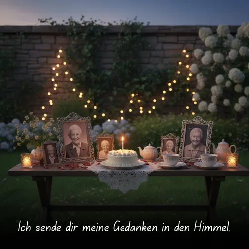 I send my thoughts to heaven.