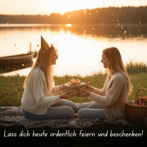 Lass dich heute ordentlich feiern und beschenken!