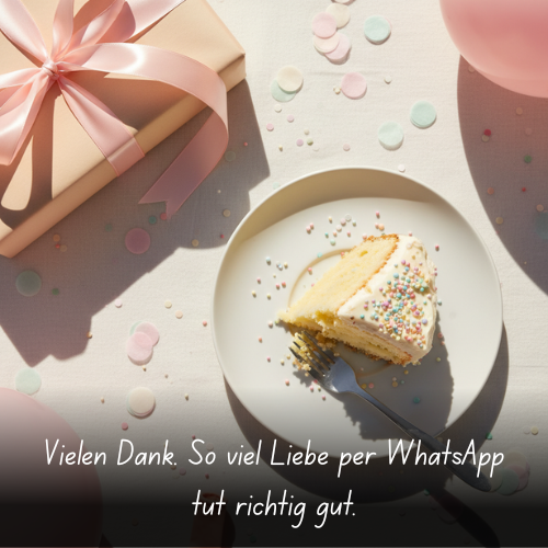 Vielen Dank. So viel Liebe per WhatsApp tut richtig gut