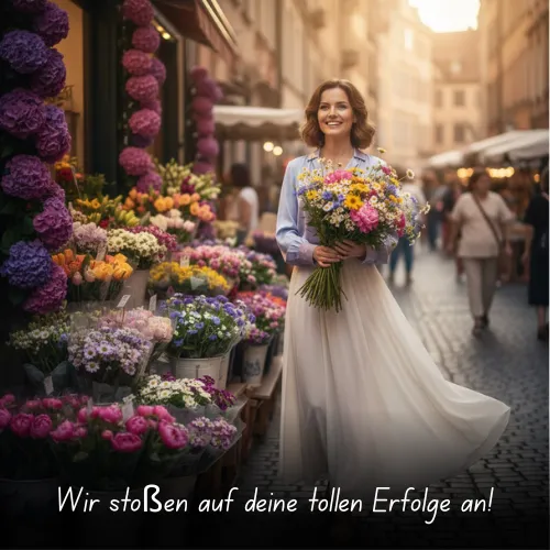 Wir stoßen auf deine tollen Erfolge an!