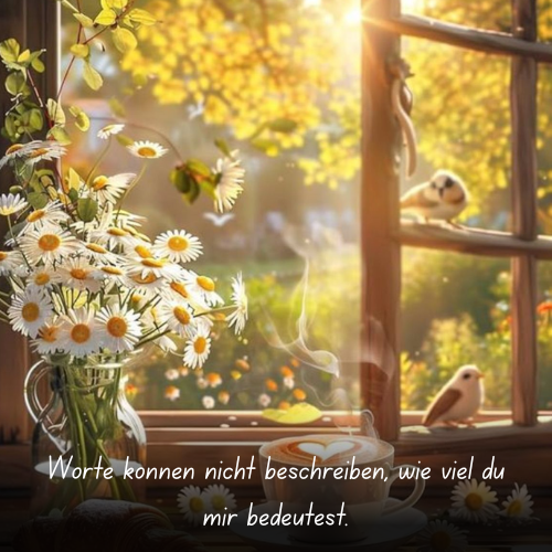 Worte können nicht beschreiben, wie viel du mir bedeutest