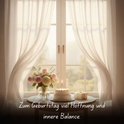 Zum Geburtstag viel Hoffnung und innere Balance