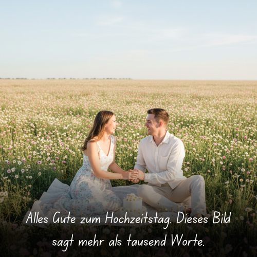 Alles Gute zum Hochzeitstag. Dieses Bild sagt mehr als tausend Worte