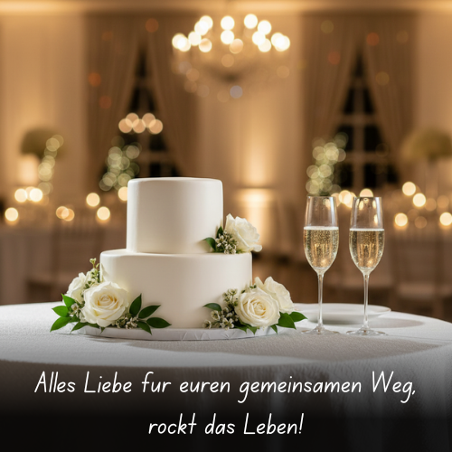 Alles Liebe für euren gemeinsamen Weg, rockt das Leben!