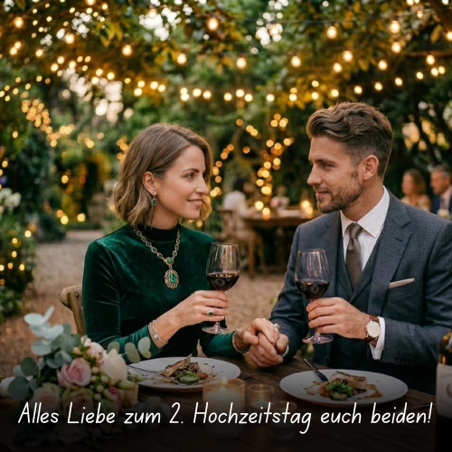 Alles Liebe zum 2. Hochzeitstag euch beiden!