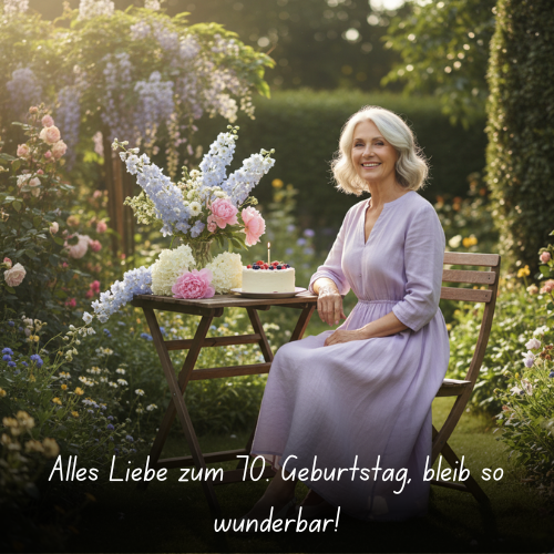 Alles Liebe zum 70. Geburtstag, bleib so wunderbar!