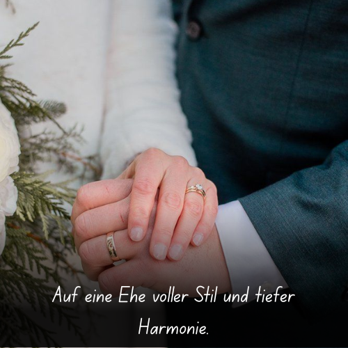 Auf eine Ehe voller Stil und tiefer Harmonie