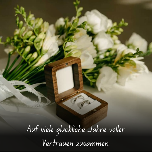 Auf viele glückliche Jahre voller Vertrauen zusammen
