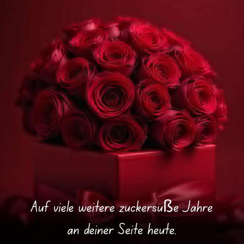 Auf viele weitere zuckersüße Jahre an deiner Seite heute
