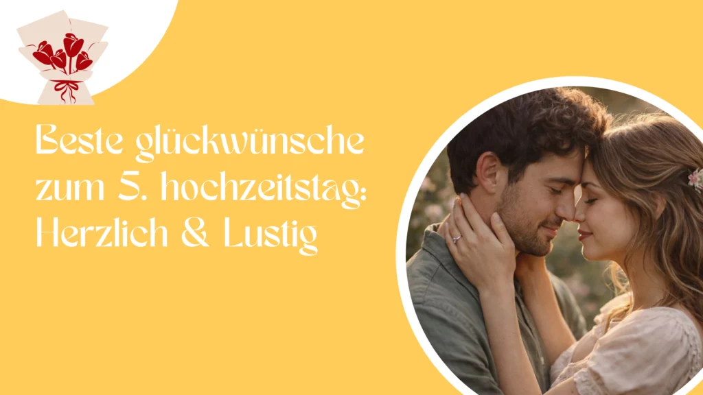 Beste glückwünsche zum 5. hochzeitstag: Herzlich & Lustig