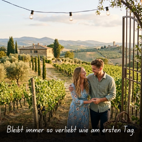 Bleibt immer so verliebt wie am ersten Tag