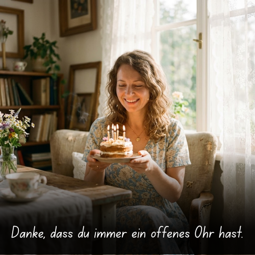 Danke, dass du immer ein offenes Ohr hast