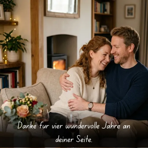 Danke für vier wundervolle Jahre an deiner Seite