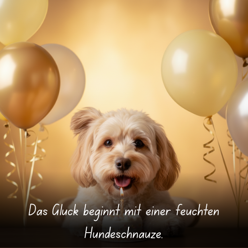 Das Glück beginnt mit einer feuchten Hundeschnauze