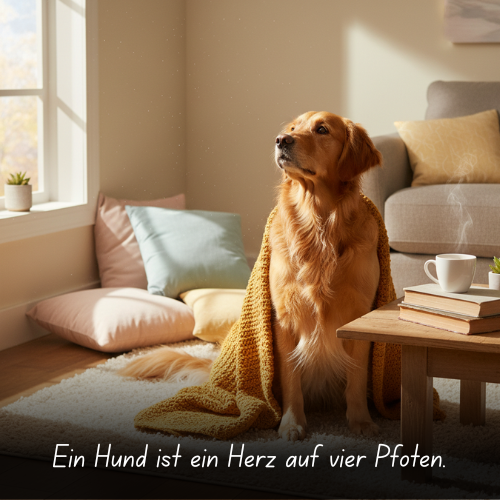 Ein Hund ist ein Herz auf vier Pfoten