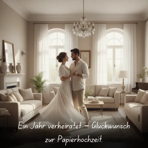 Ein Jahr verheiratet – Glückwunsch zur Papierhochzeit