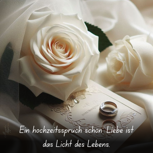 Ein hochzeitsspruch schön_ Liebe ist das Licht des Lebens