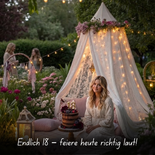 Endlich 18 – feiere heute richtig laut!