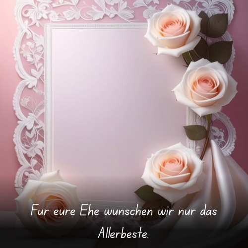 Für eure Ehe wünschen wir nur das Allerbeste