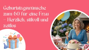 Geburtstagswünsche zum 60 für eine Frau – Herzlich, stilvoll und zeitlos