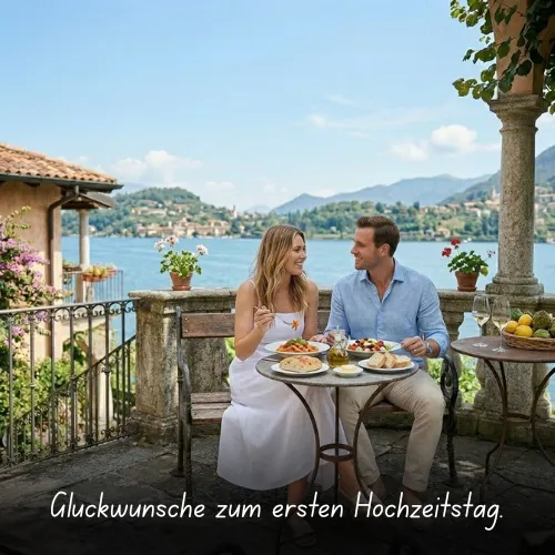 Glückwünsche zum ersten Hochzeitstag