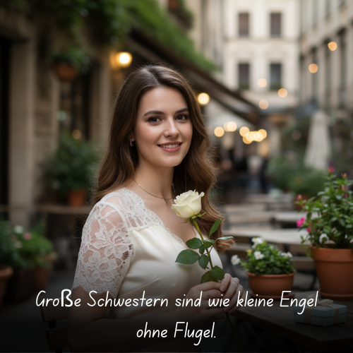 Große Schwestern sind wie kleine Engel ohne Flügel