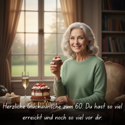 Herzliche Glückwünsche zum 60. Du hast so viel erreicht und noch so viel vor dir