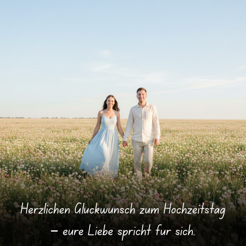 Herzlichen Glückwunsch zum Hochzeitstag – eure Liebe spricht für sich