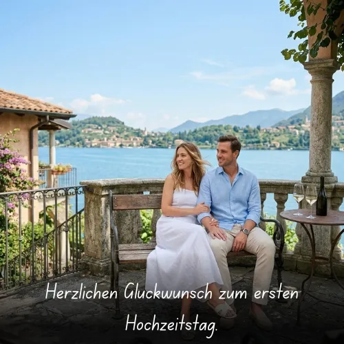 Herzlichen Glückwunsch zum ersten Hochzeitstag