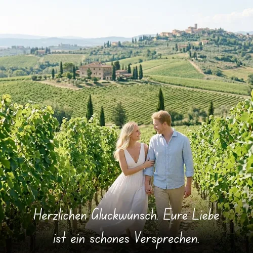 Herzlichen Glückwunsch. Eure Liebe ist ein schönes Versprechen