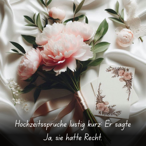 Hochzeitssprüche lustig kurz_ Er sagte Ja, sie hatte Recht