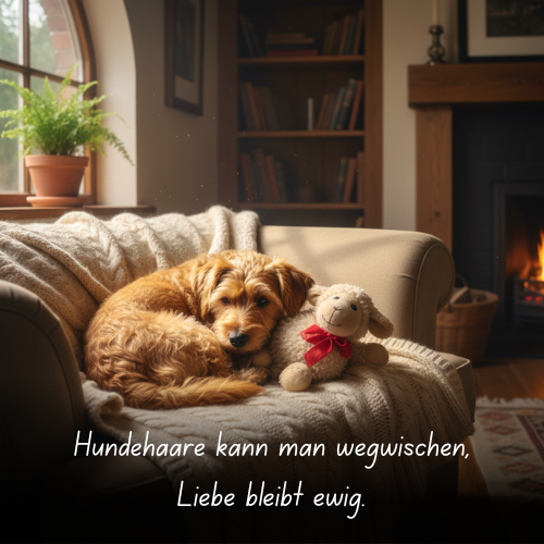 Hundehaare kann man wegwischen, Liebe bleibt ewig