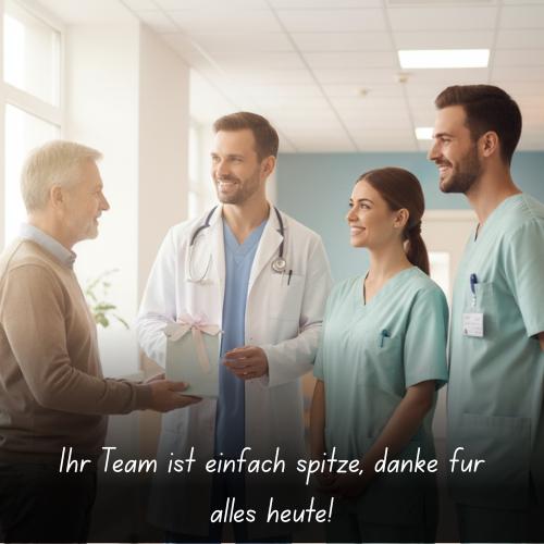 Ihr Team ist einfach spitze, danke für alles heute!