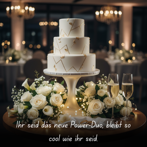 Ihr seid das neue Power-Duo, bleibt so cool wie ihr seid