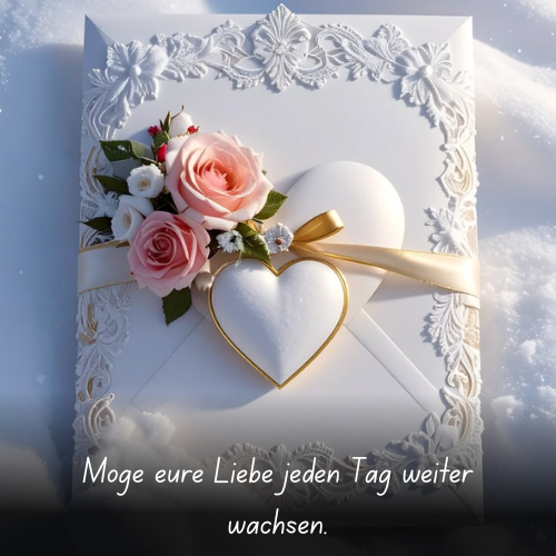 Möge eure Liebe jeden Tag weiter wachsen