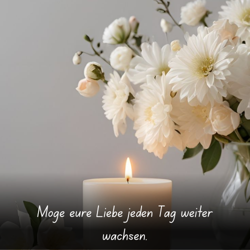Möge eure Liebe jeden Tag weiter wachsen